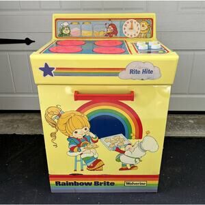 Vintage Rainbow Brite Rite Hite Kitchen Stove Play Set 1980s Metal Plastic